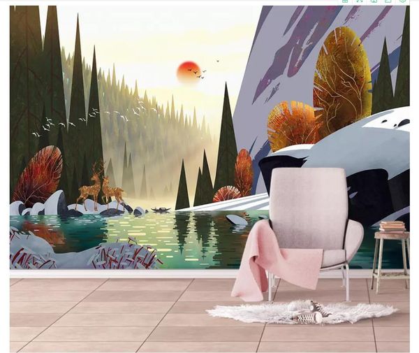 papel de parede custom 3d p murals wall paper european modern hand-painted beautiful landscape lake wall decoration painting
papel de parede custom 3d p murals wall paper european modern hand-painted beautiful landscape lake wall decoration painting