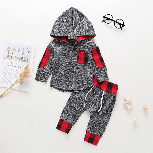 new spring autumn infant baby boys set kids cotton hooded sweatshirt + plaid pants 2pcs boy clothing suit children outfits sets 14364, White
new spring autumn infant baby boys set kids cotton hooded sweatshirt + plaid pants 2pcs boy clothing suit children outfits sets 14364, White