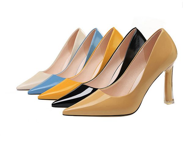 high heel shoes woman pointed toe 8.5cm thin heels pumps ladies stiletto party dress shoes patent leather pumps women, Black
high heel shoes woman pointed toe 8.5cm thin heels pumps ladies stiletto party dress shoes patent leather pumps women, Black