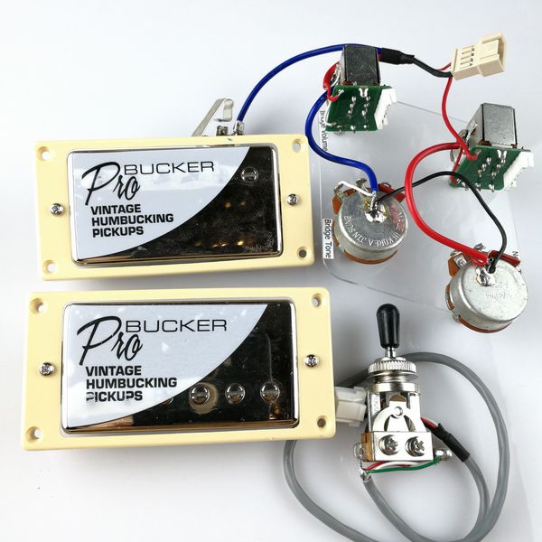 rare chrome probucker alnico electric guitar vintage humbucking pickups with pro wiring harness 1 set
rare chrome probucker alnico electric guitar vintage humbucking pickups with pro wiring harness 1 set