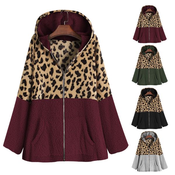 womail coats leopard patchwork women teddy coat casual hooded fluffy plush zipper pockets warm autumn winter jacket 19sep27, Black
womail coats leopard patchwork women teddy coat casual hooded fluffy plush zipper pockets warm autumn winter jacket 19sep27, Black
