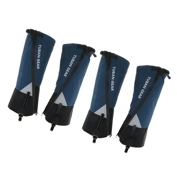 4pcs waterproof walking trekking gaiters boots cover leggings, Camo;black