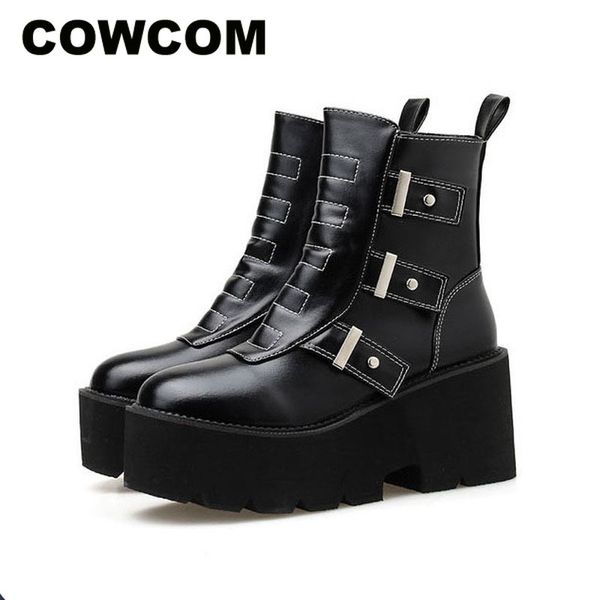 cowcom 2020 new versatile black british style handsome motorcycle boots thick heel slope high heel short boots shoes jxq
cowcom 2020 new versatile black british style handsome motorcycle boots thick heel slope high heel short boots shoes jxq