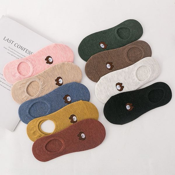 candy-colored bear cartoon embroidery ladies breathable boat invisible shallow boat socks invisible socks, Pink;yellow
candy-colored bear cartoon embroidery ladies breathable boat invisible shallow boat socks invisible socks, Pink;yellow