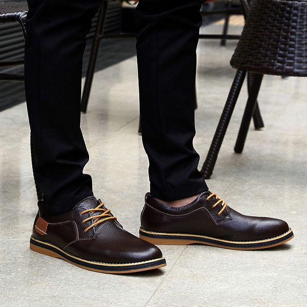 men flats casual leather shoes men fashion lace up oxford shoes for men dress office shoes chaussure homme, Black
men flats casual leather shoes men fashion lace up oxford shoes for men dress office shoes chaussure homme, Black