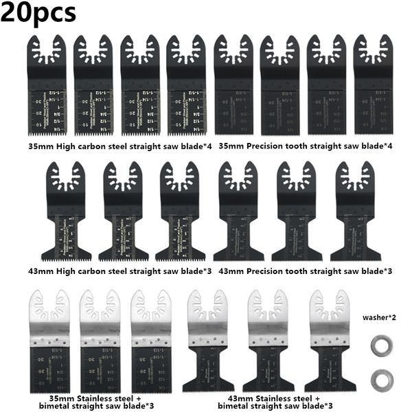 20pcs oscillating blade metal wood cutting kit multitool saw blade straight saw for renovator electrical tool cutter head
20pcs oscillating blade metal wood cutting kit multitool saw blade straight saw for renovator electrical tool cutter head