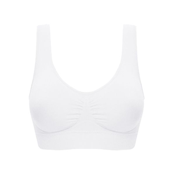 women bandage nylon sportwear sport bra thin mold cup sports bras women padded vest underwear running fitness slim-type, White;black
women bandage nylon sportwear sport bra thin mold cup sports bras women padded vest underwear running fitness slim-type, White;black