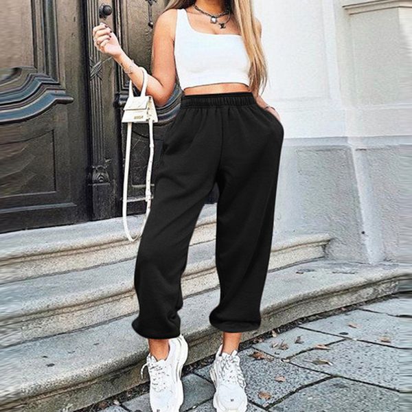 women casual pants sweatpants loose elastic waist pants solid sweatpants baggy ankle-length trousers high waist 2020, Black;white
women casual pants sweatpants loose elastic waist pants solid sweatpants baggy ankle-length trousers high waist 2020, Black;white