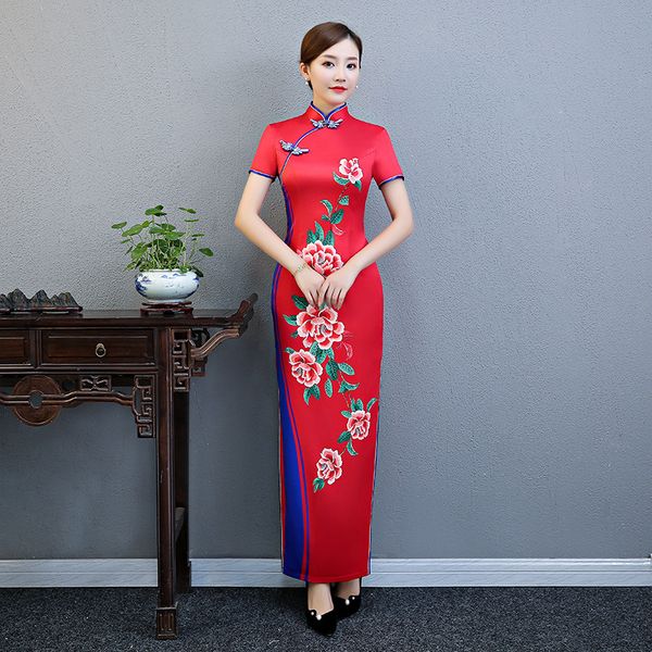 old shanghai plus size 5xl cheongsam oriental long party evening dress vintage chinese style womens elegant qipao robe vestido, Red
old shanghai plus size 5xl cheongsam oriental long party evening dress vintage chinese style womens elegant qipao robe vestido, Red