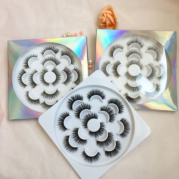7 pairs 5d faux mink lashes custom holographic packaging natural long thick false eyelashes flower tray
7 pairs 5d faux mink lashes custom holographic packaging natural long thick false eyelashes flower tray