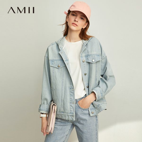 amii minimalist hooded denim jacket spring women casual loose single-breasted solid female jacket 11940457, Black;brown
amii minimalist hooded denim jacket spring women casual loose single-breasted solid female jacket 11940457, Black;brown