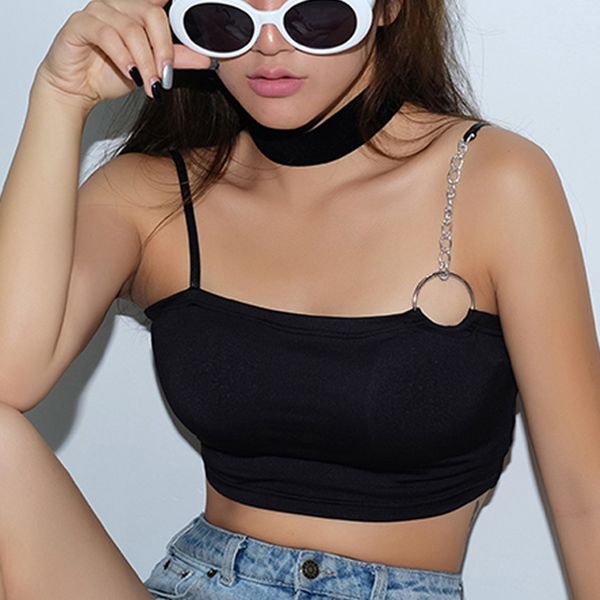 vest tank fashion womens off shoulder camis metal ring solid breathable shirt femme basic vest woman summer 19jul16, White
vest tank fashion womens off shoulder camis metal ring solid breathable shirt femme basic vest woman summer 19jul16, White