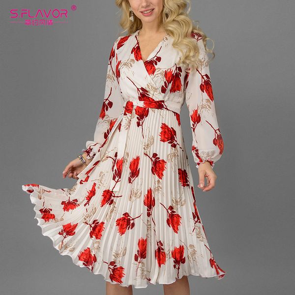 s.flavor women slim floral printed a-line dress elegant v-neck long sleeve white vestidos for female spring women casual dress, Black;gray
s.flavor women slim floral printed a-line dress elegant v-neck long sleeve white vestidos for female spring women casual dress, Black;gray