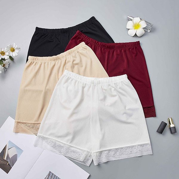 women soft lace seamless safety short pants summer under skirt shorts ice silk breathable short tights, Black;pink
women soft lace seamless safety short pants summer under skirt shorts ice silk breathable short tights, Black;pink