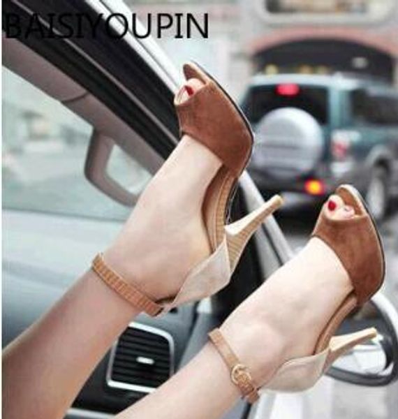 new women shoes color block small yards 32 33 open toe sandals female plus size 42 43 thin heels high heels one word buckle, Black
new women shoes color block small yards 32 33 open toe sandals female plus size 42 43 thin heels high heels one word buckle, Black