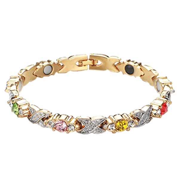 anti-fatigue crystal bracelet germanium magnetic bracelet health chain jewelry gift, Golden;silver
anti-fatigue crystal bracelet germanium magnetic bracelet health chain jewelry gift, Golden;silver