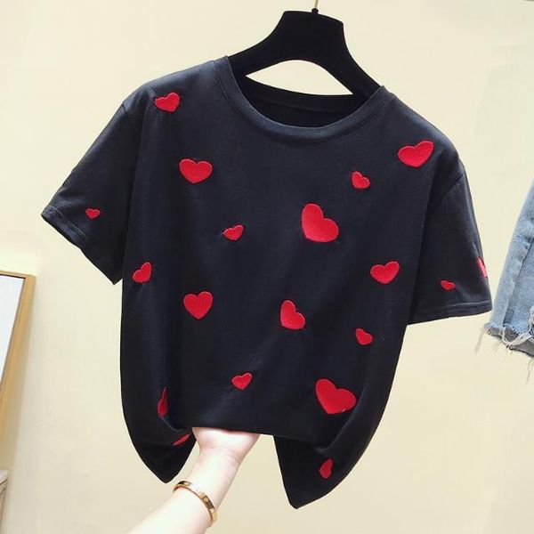 women's t-shirt harajuk women tshirt cotton embroidery white t shirt clothing summer short sleeve black tee fashion 2021
women's t-shirt harajuk women tshirt cotton embroidery white t shirt clothing summer short sleeve black tee fashion 2021
