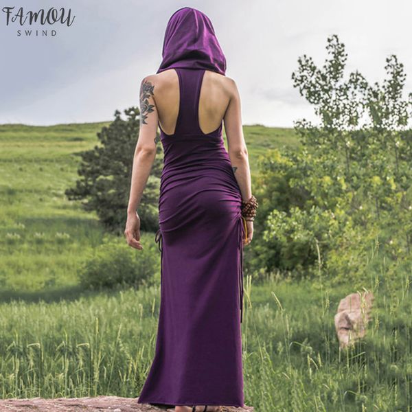 maxi dress sleevess backless dress vintage gothic purple long hooded dress bodycon elegant summer 2020 elbise, Black;gray
maxi dress sleevess backless dress vintage gothic purple long hooded dress bodycon elegant summer 2020 elbise, Black;gray