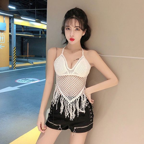 summer beach crochet camis women tassles halter camis lady holiday seaside 2019, White
summer beach crochet camis women tassles halter camis lady holiday seaside 2019, White