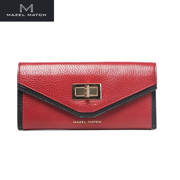 chic branded designer genuine leather women's long wallet purse authentic cow skin female clutch wallet lady large card holders, Red;black
chic branded designer genuine leather women's long wallet purse authentic cow skin female clutch wallet lady large card holders, Red;black