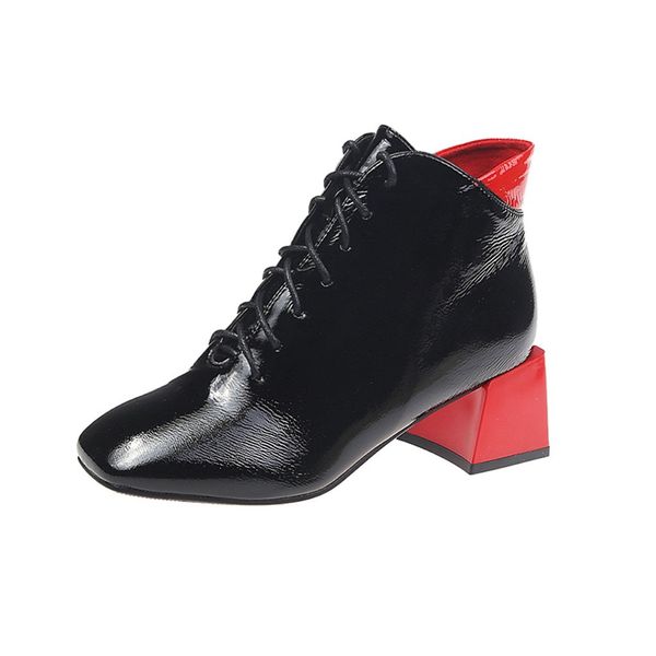 mix-colored women square toe lace-up women's boots autumn in ankle boots casual fasion winter women botines mujer 2019, Black
mix-colored women square toe lace-up women's boots autumn in ankle boots casual fasion winter women botines mujer 2019, Black