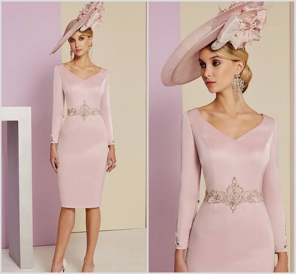 elegant pink 2019 mother of the bride dresses v neck long sleeve plus size wedding guest dress sheath beaded evening gowns, Black;red
elegant pink 2019 mother of the bride dresses v neck long sleeve plus size wedding guest dress sheath beaded evening gowns, Black;red