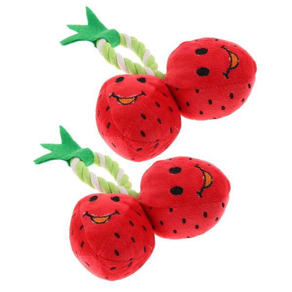 2x pet chew toy rope strawberry shaped play training toy for puppy cat
2x pet chew toy rope strawberry shaped play training toy for puppy cat