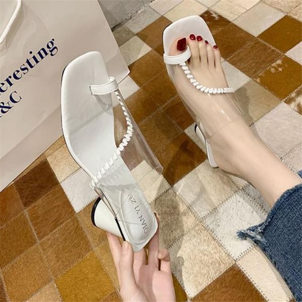 high heel slippers ladies transparent pvc sandals women square toe med heel flip flops summer slides female shoes, Black
high heel slippers ladies transparent pvc sandals women square toe med heel flip flops summer slides female shoes, Black