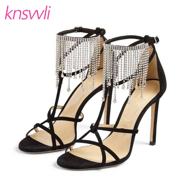 high heel sandals women summer gladiator shoes crystal fringed prom party shoes woman suede leather summer sandalias mujer, Black
high heel sandals women summer gladiator shoes crystal fringed prom party shoes woman suede leather summer sandalias mujer, Black