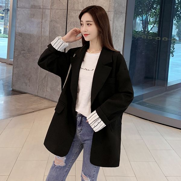 new women clothes women's suit blazer solid color jacket female large size blazer femme plus size women blazers and jackets, White;black
new women clothes women's suit blazer solid color jacket female large size blazer femme plus size women blazers and jackets, White;black