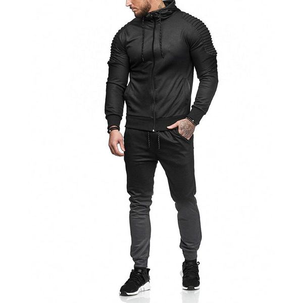 2pcs set tracksuit men casual gradient jogger pants + sweat jacket pants hoodie sweatshirt fitness sportswear men clothing, Gray
2pcs set tracksuit men casual gradient jogger pants + sweat jacket pants hoodie sweatshirt fitness sportswear men clothing, Gray