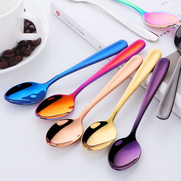creative coffee spoon 304 stainless steel spoons plated small tea spoon color mixing spoons children's spoons t2i5270
creative coffee spoon 304 stainless steel spoons plated small tea spoon color mixing spoons children's spoons t2i5270