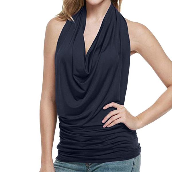 2020 new fashion womens halter drape cowl neck tank blouse backless sleeveless vest ladies solid color sleeveless 50**, White
2020 new fashion womens halter drape cowl neck tank blouse backless sleeveless vest ladies solid color sleeveless 50**, White