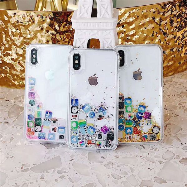 fashion cute apps icon emoji liquid glitter quicksand case for iphone 11 pro max 6 6s 7 8 plus hard cover for iphone x xr xs max fundas
fashion cute apps icon emoji liquid glitter quicksand case for iphone 11 pro max 6 6s 7 8 plus hard cover for iphone x xr xs max fundas