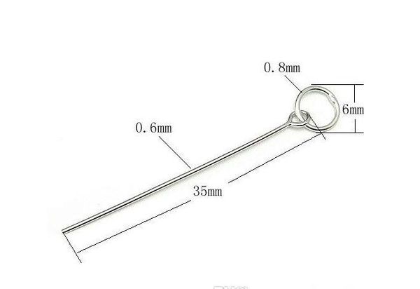 10pcs/lot 925 sterling silver pins needles findings components for diy craft jewelry 0.6x35mm ap193*
10pcs/lot 925 sterling silver pins needles findings components for diy craft jewelry 0.6x35mm ap193*