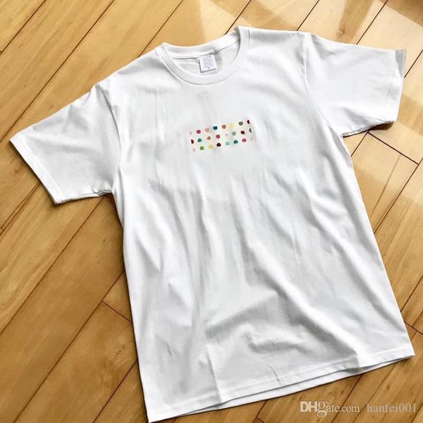 09fw damien hirst box logo candy luxury t-shirt men women fashion short sleeves summer breathable tee street casual simple tee hfymtx065, White;black
09fw damien hirst box logo candy luxury t-shirt men women fashion short sleeves summer breathable tee street casual simple tee hfymtx065, White;black