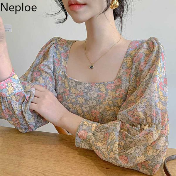 women's blouses & shirts neploe flower print blouse women square collar lantern sleeve blusa spring 2021 sweet slim fit female 1b7, White
women's blouses & shirts neploe flower print blouse women square collar lantern sleeve blusa spring 2021 sweet slim fit female 1b7, White