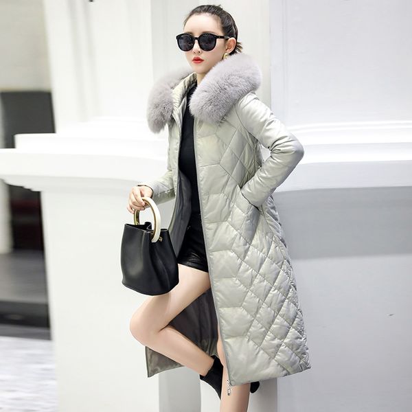 leather jacket women 2019 winter genuine sheepskin leather jacket fur collar hooded duck down coat chaqueta mujer m8881yy526, Black
leather jacket women 2019 winter genuine sheepskin leather jacket fur collar hooded duck down coat chaqueta mujer m8881yy526, Black
