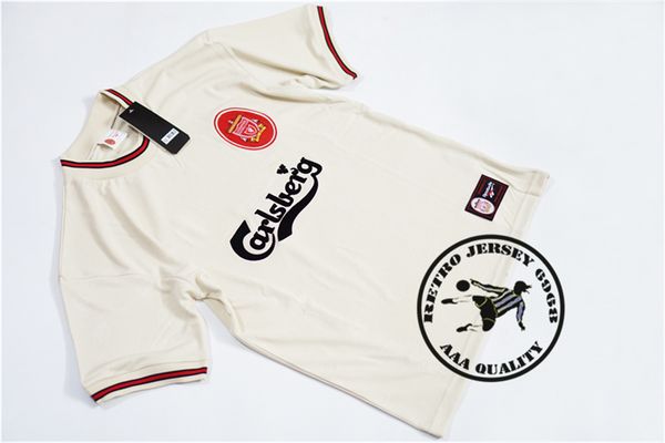 1996 away thoms fowler barnes mcmanaman collymore stensgaard redknapp ruddock vintage soccer jersey, Black;yellow 
1996 away thoms fowler barnes mcmanaman collymore stensgaard redknapp ruddock vintage soccer jersey, Black;yellow