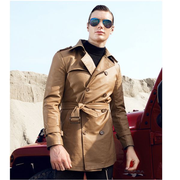autumn and winter men's casual solid color long-sleeved slim leather jacket gentleman street style outwear lapel streetwear, Black
autumn and winter men's casual solid color long-sleeved slim leather jacket gentleman street style outwear lapel streetwear, Black