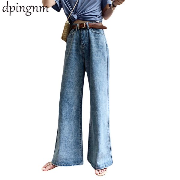 new arrival women's fashion slim temperament casual vintage wide-legged jeans flared trousers, Blue
new arrival women's fashion slim temperament casual vintage wide-legged jeans flared trousers, Blue