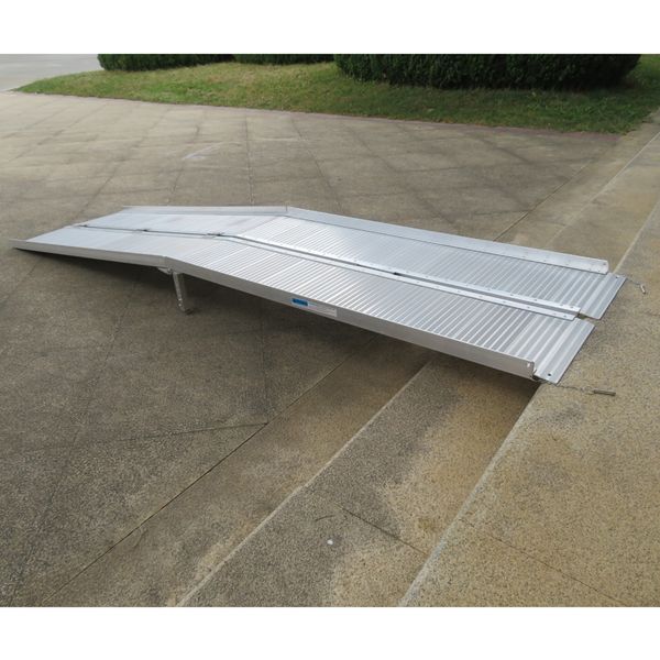 10 ft aluminum handicap ramp portable folding wheelchair scooter mobility non-slip silver us shipping
10 ft aluminum handicap ramp portable folding wheelchair scooter mobility non-slip silver us shipping
