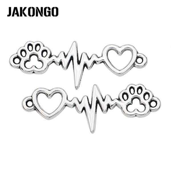 jakongo antique silver plated dog footprint heart electrocardiogram connector for jewelry making bracelet diy 34x12mm 20pcs/pcs, Blue;slivery
jakongo antique silver plated dog footprint heart electrocardiogram connector for jewelry making bracelet diy 34x12mm 20pcs/pcs, Blue;slivery
