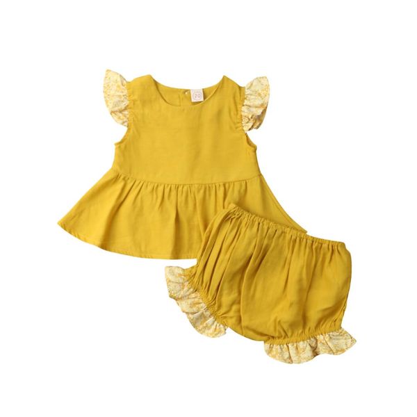 2019 summer yellow princess newborn baby girls +pants shorts set outfit kids casual set clothes 0-24m, White
2019 summer yellow princess newborn baby girls +pants shorts set outfit kids casual set clothes 0-24m, White