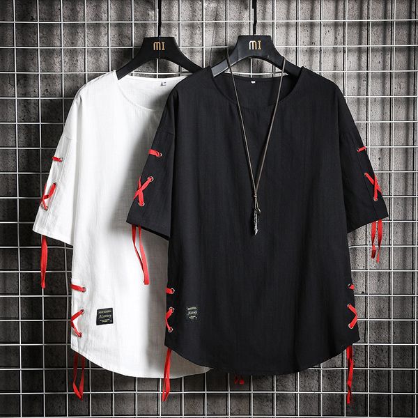 men's t-shirts men japanese style harajuku t-shirt solid tee streetwear oversized casual cotton loose, White;black
men's t-shirts men japanese style harajuku t-shirt solid tee streetwear oversized casual cotton loose, White;black