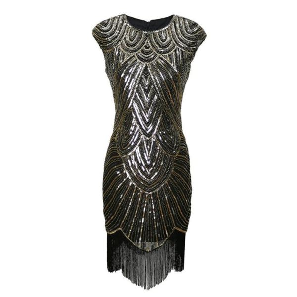 2019 new ladies dress fringed woven sequin retro round neck banquet short sleeve dress tassel sheath dresses, Black;gray
2019 new ladies dress fringed woven sequin retro round neck banquet short sleeve dress tassel sheath dresses, Black;gray