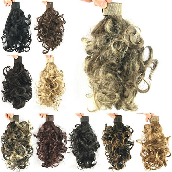 12 inches deep wave synthetic ponytail in 10 colors simulation human remy hair ponytails bundles g660229, Black
12 inches deep wave synthetic ponytail in 10 colors simulation human remy hair ponytails bundles g660229, Black
