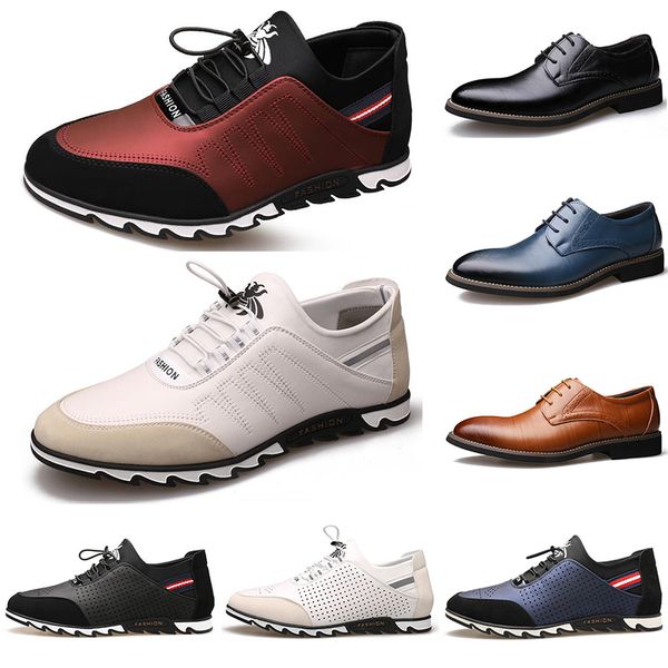 2020 new designer men leather casual shoes black navy blue brown business fashion platform flat party mens trainers sneaker color8
2020 new designer men leather casual shoes black navy blue brown business fashion platform flat party mens trainers sneaker color8