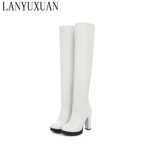 big size 34-43 over the knee boots for women high heels long boots winter shoes round toe platform knight m108-1, Black
big size 34-43 over the knee boots for women high heels long boots winter shoes round toe platform knight m108-1, Black