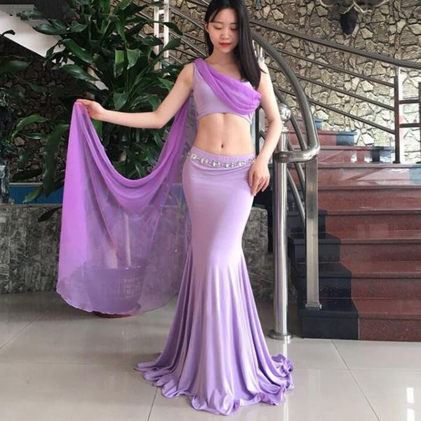 women korea oriental dance costume long dress 2pcs fairy belly dancing clothes with wings sleeve bellydance team dancer clothing, Black;red
women korea oriental dance costume long dress 2pcs fairy belly dancing clothes with wings sleeve bellydance team dancer clothing, Black;red